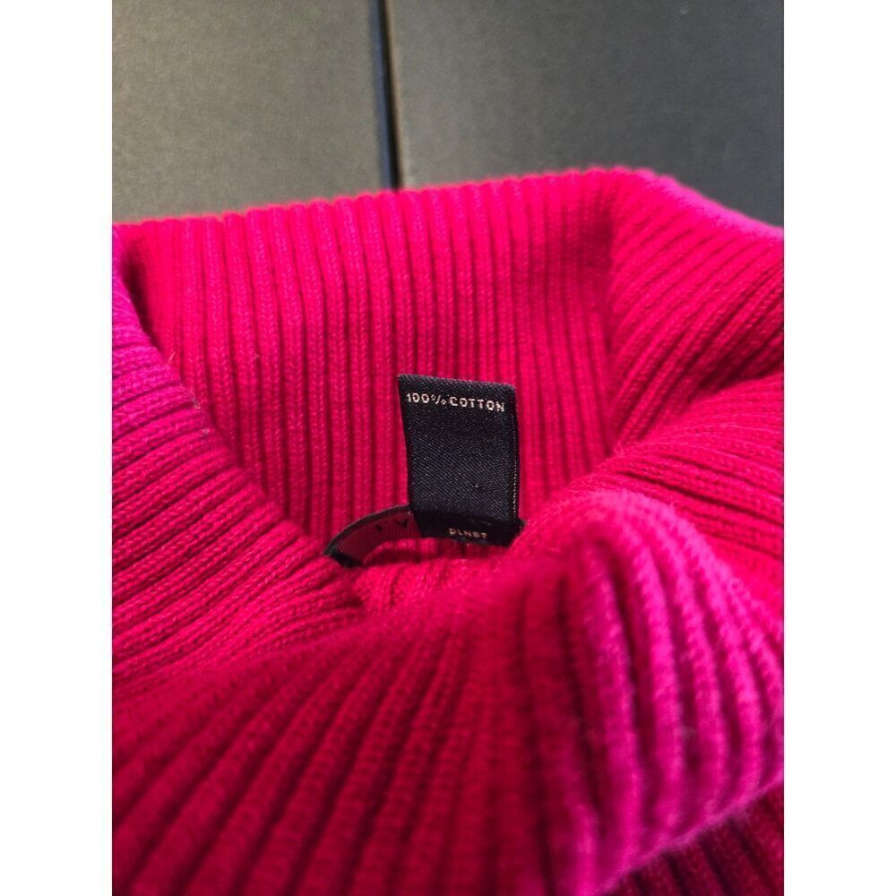 Lands' End Women's Red Cable Knit Long Sleeve Turtleneck Sweater Size Large - Picture 2 of 6